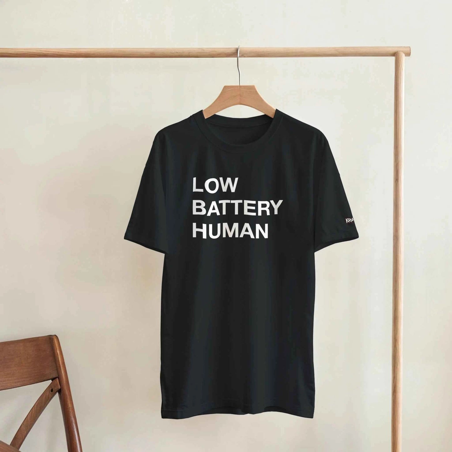PLAINSPEAK - LOW BATTERY HUMAN - Unisex Crewneck T