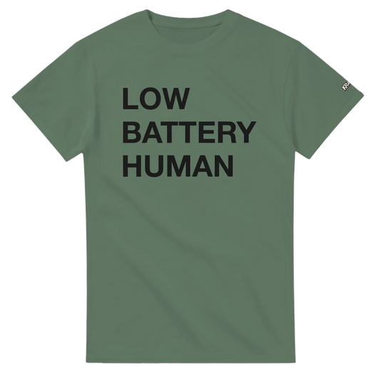 PLAINSPEAK - LOW BATTERY HUMAN - Unisex Crewneck T