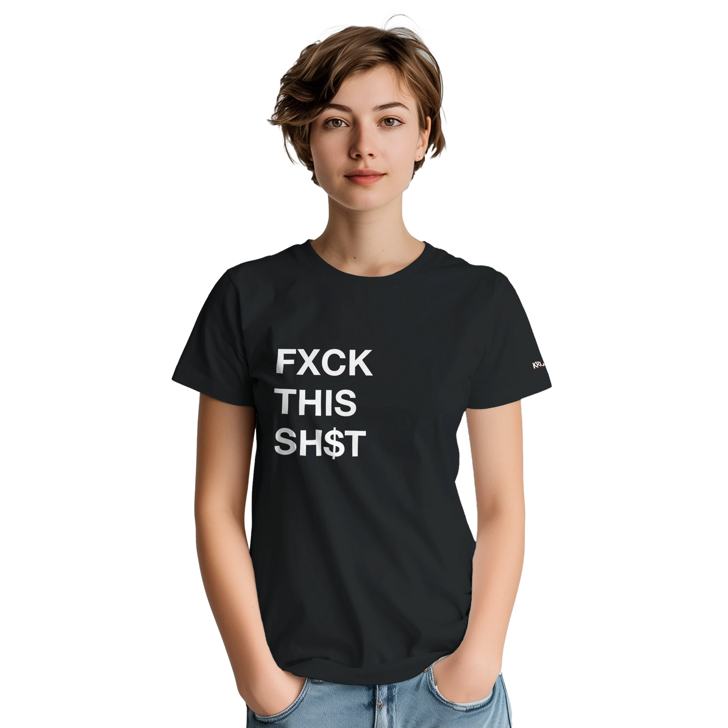 PLAINSPEAK - FXCK THIS SH$T - Unisex Crewneck T - Kruunk